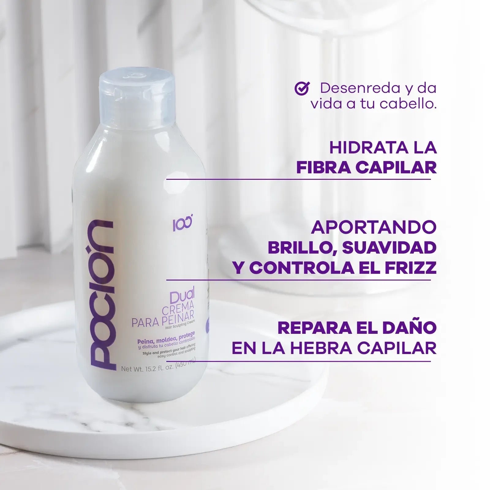 Dual Crema para Peinar de Reparación